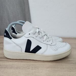 Veja Esplar Logo Women's Size 7 Campo Leather Sneaker White Black Shoes
